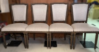 4 PC SET OF RESTORATION HARDWARE VINTAGE FRENCH SIDE CHAIRS