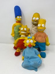 VINTAGE 5 PC COLLECTION OF THE SIMPSONS PLUSH DOLLS