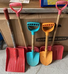 COLLECTION OF PLASTIC SHOVELS
