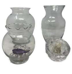 Assortment Of Glass Vases & Bowl