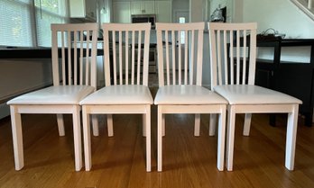 Set Of 4 White Dining Chairs