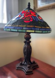 TIFFANY STYLE SINGLE LIGHT POPPY TABLE LAMP