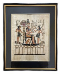 FRAMED EGYPTIAN PRINT ON PAPYRUS