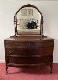 Vintage Vanity Dresser With Mirror