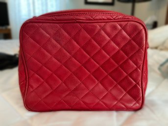 RED LEATHER CROSSBODY BAG MADE IN ITALY