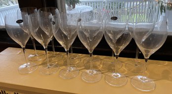12 PC SET OF LUIGI BORMIOLI WHITE WINE GLASSES