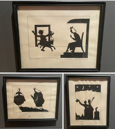 COLLECTION OF HANDMADE SILHOUETTE PRINTS BY JOHANNES LAGES JACOBSEN