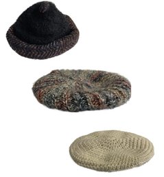 3 PC COLLECTION OF DESIGNER KNITTED HATS
