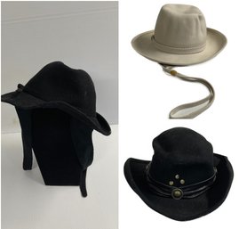 COLLECTION OF WIDE BRIM HATS