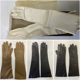 COLLECTION OF FULL SLEEVE LEATHER GLOVES