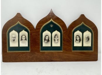 INDIAN GURUS ON WOOD FROM INDIA