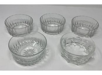 Set Of 5 Glass Bowls