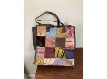 PATCHWORK LEATHER TOTE