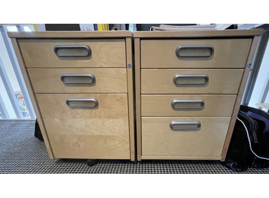PAIR OF IKEA FILING AND STORAGE CABINETS