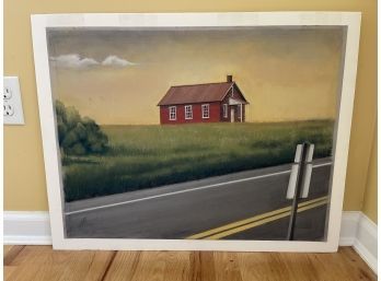 ORIGINAL ART BY BRUCE WITHERS 'RED BARN'