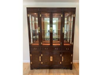 VINTAGE MING TREASURE COLLECTION-BUFFET AND ILLUMINATED HUTCH-BY DREXEL HERITAGE