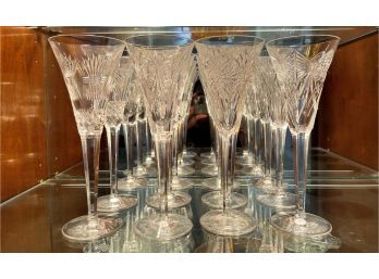 VINTAGE COLLECTION OF WATERFORD CRYSTAL FLUTED GLASSES