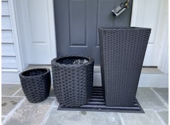3 PC COLLECTION OF WICKER BASKETS