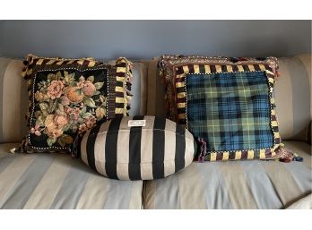 3 PC COLLECTION OF MACKENZIE CHILDS PILLOWS