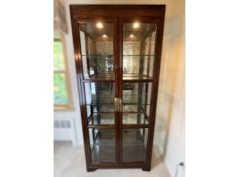 GLASS BREAKFRONT DISPLAY CABINET WITH OVERHEAD LIGHT BY BAKER - FAR EAST COLLECTION
