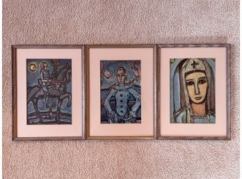 GEORGES ROUALT 3 PC COLLECTION OF VINTAGE FRAMED PRINTS