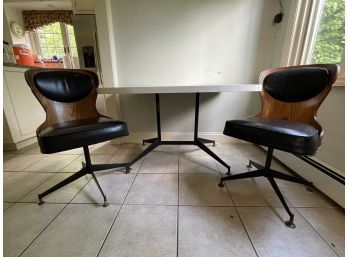 MCM LAMINATED TABLE WITH 2 MCM DANISH SIDE CHAIRS