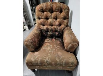Ralph Lauren Floral Tufted Arm Chair