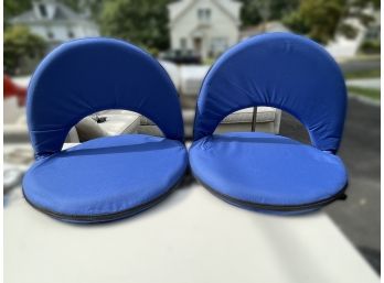 Pair Of Padded Portable Folding Seats