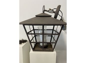 Pottery Barn Iron Ceiling Lantern Lamp
