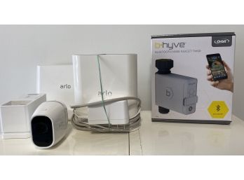 Arlo Security System And Blue Tooth Hose Faucet Timer