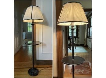 Pair Of  Tray Table Floor Lamps
