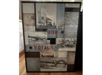 Framed 'Bon Voyage' Poster
