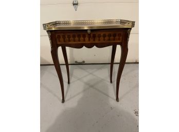 Theodore Alexander Side Table With Tooled Leather Pull Out (2 Of 2)