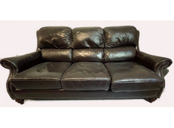 Classic Leather Sofa With Nailhead Trim From Safavieh