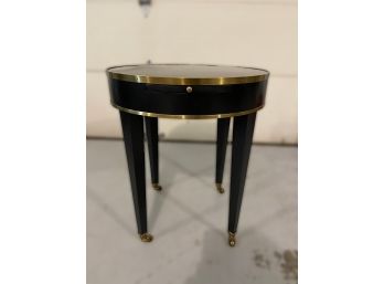 Safavieh Couture Round Side Table With Brass Border