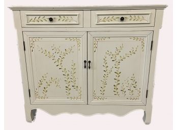 White Powell Hand Painted 2 Door Console