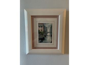 Framed And Signed Oil On Canvas 'Venice Canal'