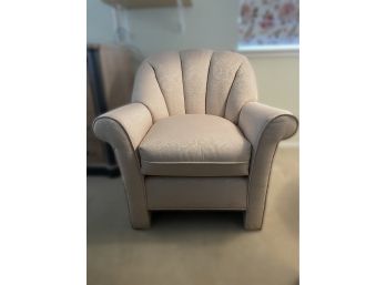 MCM CREAM CHANNEL BACK ARMCHAIR (2 Of 2)
