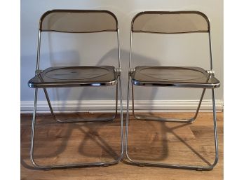 Vintage Pair Of 'Plia' Chairs By Giancarlo Piretti