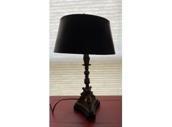French Art Nouveau Brass Table Lamp