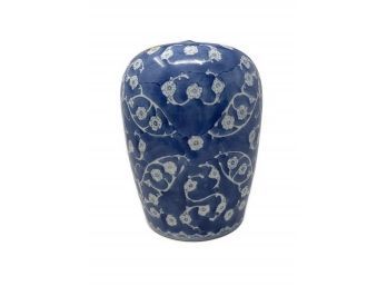 Large Blue & White Urn With Lid