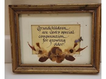 Framed 'Grandchildren' Signed By Pat Smith