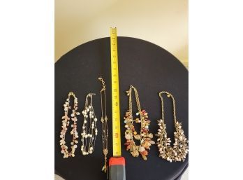 5 PC Collection Of Vintage Chokers And Necklaces