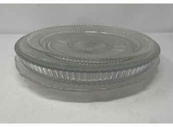 Collection Of Glass Trays And Serving Dishes