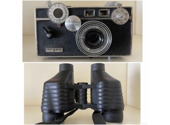 Vintage Camera And Binoculars