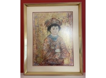Michio By Edna Hibel Exclusive Framed Print Edition Of  596/1000