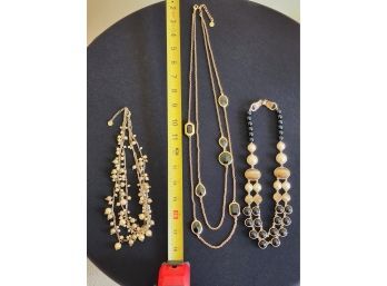 3 PC Collection Of Vintage Chokers And Necklaces