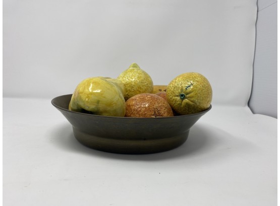 Vintage Fruit Made Of Alabaster And Italian Marble