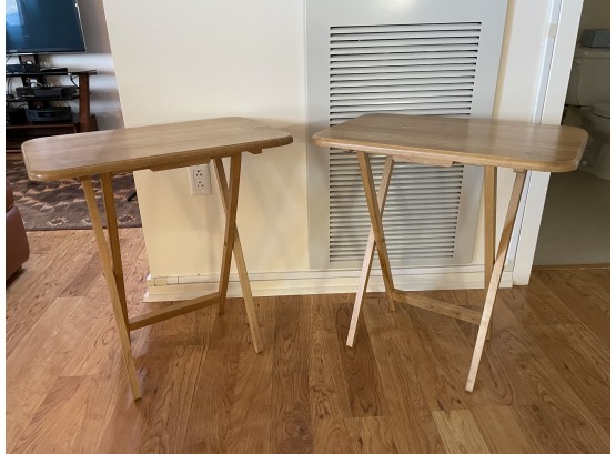 Pair Of Oak Folding Tables