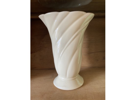 Vintage White Pottery Vase